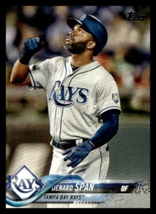 Tarjeta de béisbol Topps Denard Span #553 2018 de los Tampa Bay Rays - Imagen 1 de 2