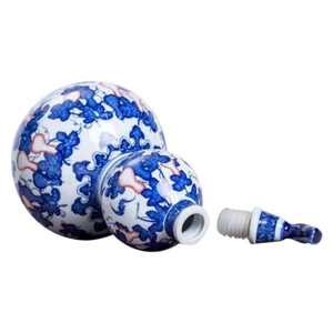 Weinflasche Aus Blauem Und Weißem Porzellan Reisen Vorratsflasche - Bild 1 von 12