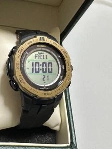 CASIO PRW-3100YC PRO TREC Multiband 6 Solar watch Digital Rubber Black JP USED - Picture 1 of 8