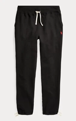 Pantalones deportivos Polo Ralph Lauren grandes y altos NEGROS clásicos de mezcla de algodón polar nuevos con etiquetas Foto 1 de 4