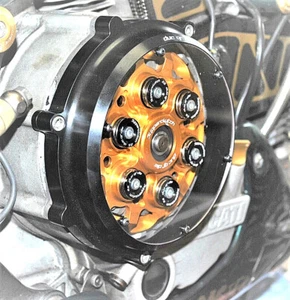 NEU Ducati Kupplungsdeckel "35" mit Distanzen clutch Deckel Kupplung schwarz AHK - Bild 1 von 10