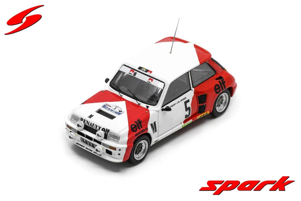 Spark 1/43 Renault 5 Turbo #5 Rallye du Var 1982 SF197 - Immagine 1 di 1