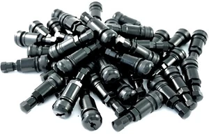 100x Valvole in Alluminio Nero 11,3mm Valvola in Alluminio Valvole a Cerchio Valvole in Metallo L... - Foto 1 di 4