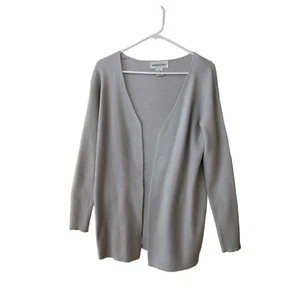 Cardigan donna vintage Bloomingdale's aperto davanti misto cashmere manica lunga M - Foto 1 di 9