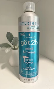 Schwarzkopf Got2b Mind Blowing Fast Dry Hairspray 12 oz STUDIO SIZE - Picture 1 of 4