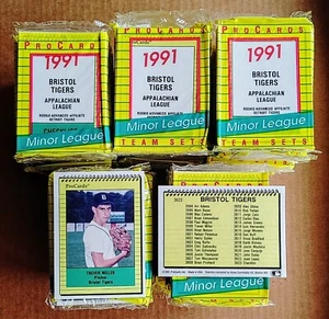1991 ProCards Lot Of 50 Bristol Tigers Factory Sealed Sets ~Justin Thompson #1 - Picture 1 of 4