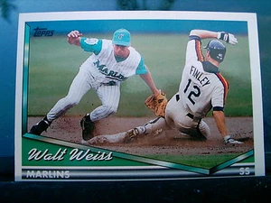 TOPPS MARLINS WALT WEISS 1994 , #256 BASEBALL CARD - Picture 1 of 2