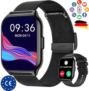 Smartwatch Herren Damen mit Telefonfunktion NEU Armbanduhr Fitness Tracker - Bild 1 von 8