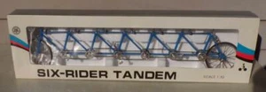 Six-Rider Tandem Die Cast Model Bicycle Blue Scale 1:10 - Picture 1 of 1