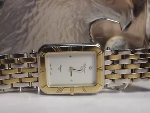 CLASSIQUE ELEGANCE Q SWISS MADE MENS DRESS WATCH 18CT BEZEL AND DIAMOND ON DIAL - Picture 1 of 12