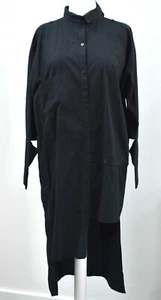 Barbara i Gongini Hemdblusenkleid Drop Back Baumwolle Schwarz One Size  - Bild 1 von 8
