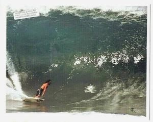 DEREK HO @BANZAI PIPELINE 1991  ON A 15 FOOT WAVE, HALEIWA,  PHOTO ON 8X10" MAT  - Picture 1 of 1