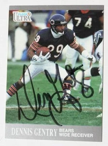 Tarjeta de fútbol americano Fleer Ultra 1991 autografiada por Dennis Gentry de los Chicago Bears - - Imagen 1 de 1