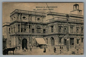 UDB Spagna cartolina Siviglia El Ayuntamiento, edificio e scena di strada - Foto 1 di 2