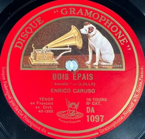 Enrico Caruso : Bois épais / Première caresse 78 tours 10" GRAMOPHONE DA 1097 - Picture 1 of 4