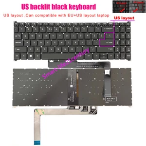 Nuevo teclado retroiluminado EE. UU. para Acer Aspire Go 15 AG15-31P N23Q23 AG15-31P-C48E - Imagen 1 de 3