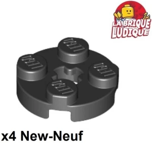 Lego 4x Plate Round plaque ronde axle hole 2x2 noir/black 4032 NEUF - Picture 1 of 1