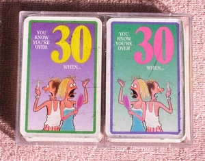 You Know You're Over 30 when... Ivory Tower Playing Card Decks 1988 Belgium - Picture 1 of 12