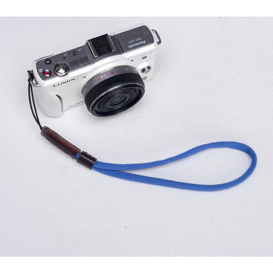 Blue Camera Nylon Hand Wrist strap For Canon Nikon Panasonic Sony Fuji Samsung  - image 1 of 1