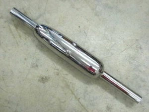 OIF Triumph muffler UK Made T140 TR7 750 Burgess silencer 1 1/2" inlet - Picture 1 of 5