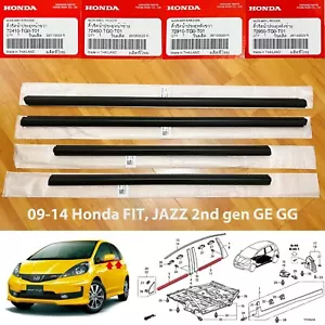 Genuine door belt weatherstrip rubber seal 09-14 Honda Fit Jazz 2nd gen GE GG - Picture 1 of 12