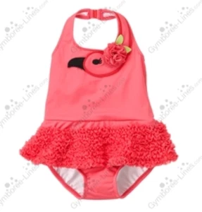 Traje de baño Gymboree Flamenco Coral Rosa Volantes Tutú Halter 2T ¡Lindo! - Imagen 1 de 6