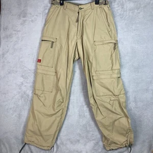 Abercrombie & Fitch Pants Mens Medium Tan Cargo Paratrooper 34x30 VTG Y2K 90s - Picture 1 of 5