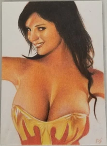Boceto Modelo Original Richard Salvucci ACEO - Denise Milani - Mujer Maravilla #2 - Imagen 1 de 2