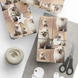 Luxurious Pomeranian Dogs Premium Eco-Friendly Decorative Gift Wrapping Paper - Picture 1 of 17