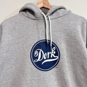 Vintage Dork lustiger Humor Parodie Pullover Hoodie Herren Größe Small Y2K Grunge - Bild 1 von 5