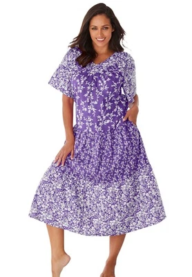 Only Necessities Plus Size Tiered Print Lounger - Image 1 of 4