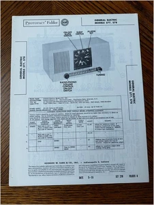 1955 Photograph GE & Chevy Radio Photofact Folders Electronics Repair Syracuse - Picture 1 of 4