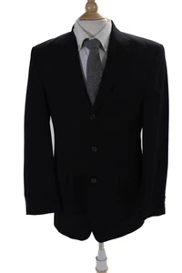 Brandini Mens Wool Darted Collared Long Sleeve Buttoned Blazer navy Size EUR 38 - Picture 1 of 6