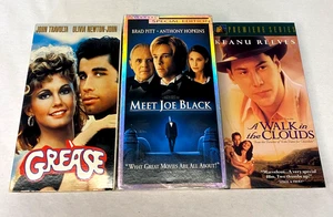 3 VHS Romantic Movies TESTED: Grease, A Walk In The Clouds, Meet Joe Black - Picture 1 of 3