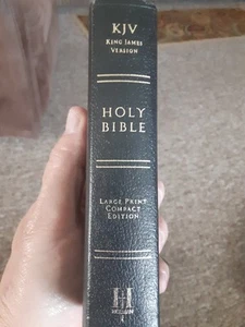 Großdruck kompakte Heilige Bibel KJV Holman Konkordanz roter Buchstabe gebundenes Leder - Bild 1 von 9