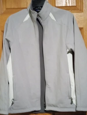 HOLLOWAY женщин серый белый Athletic флис с подкладкой куртка размер M полный молнии новый!! - Изображение 1 из 4