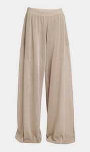 ALAIA Paris Women Pants In Silk Linen Knit Fluid Pants Beige Clair Size 34 $2600 - Picture 1 of 8