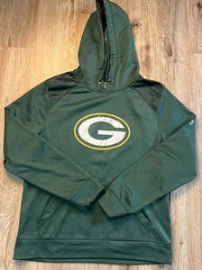 Majestic Therma Base Green Bay Packers Hooded Sweatshirt Size M Green - Picture 1 of 6