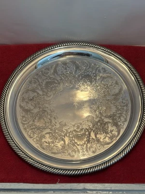 复古 Castleton International Silver Company 10 英寸盘盘盘 670 — 第 1/4 张图片