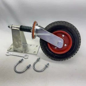 8 inch Fence Gate Wheel,Spring Loaded Heavy Duty Gate Caster Wheels 600 Lb Load - Picture 1 of 8
