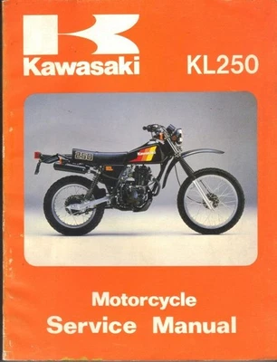 KAWASAKI KL250 A3,A4,A5,B1,C1 1980-1983 ORIGINAL FACTORY WORKSHOP MANUAL - Image 1 of 2