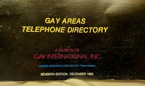 Vintage Gay Areas Telephone Directory Gay International December 1983 - Foto 1 di 8