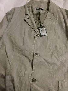 NEW $995 John Varvatos Mens Striped 3-Button Casual Linen Blend Jacket - 46 - Picture 1 of 4