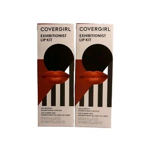 COVERGIRL EXHIBITIONIST LIP KIT 450 WORTHY / 220 CHERRY RED # 2 KIT # - Bild 1 von 4