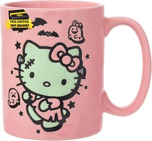 Sanrio Hello Kitty Halloween Frankenstein Wax Resist Ceramic Pottery Mug, 17 Oun - Picture 1 of 5