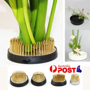 Ikebana Kenzan Flower Frog Floristry Round Pin With Base Holder Floral Decor!AU - Picture 1 of 16