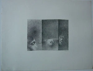 Günther Cordes (1943) Faces Orig Lithografie 1969 signiert - Bild 1 von 3