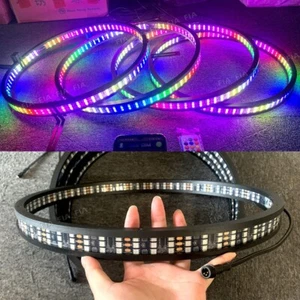4Rings 17.5'' Double Side Triple Row LED Wheel Rim Lights For Truck PC Material - Picture 1 of 13