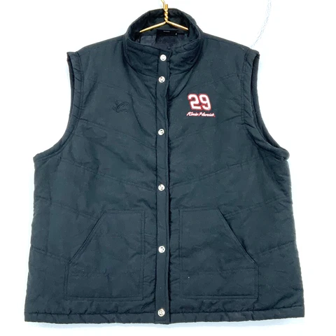 Kevin Harvick #29 Nascar Chase Snap Button Vest Jacket Size 2XL Black Cover