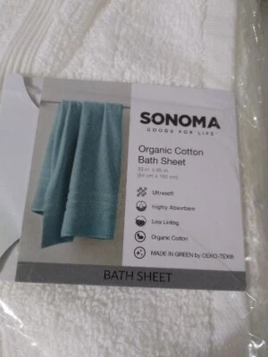 Juego de toallas de baño grandes de algodón orgánico Sonoma Goods OEKO-TEX® GOTS venta al por menor $52 Foto 1 de 4